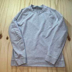 Lululemon Sweater Mens L Grey City Sweat Crewneck Stretch Gym Outdoor Workout